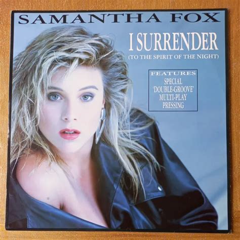 7and Samantha Fox I Surrender To The Spirit Of The Night Jive D 1987 Like New Eur 1995