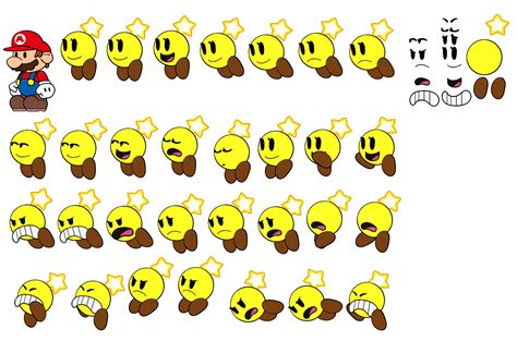 The Spriters Resource Full Sheet View Mario And Luigi Customs Starlow Paper Mario Style
