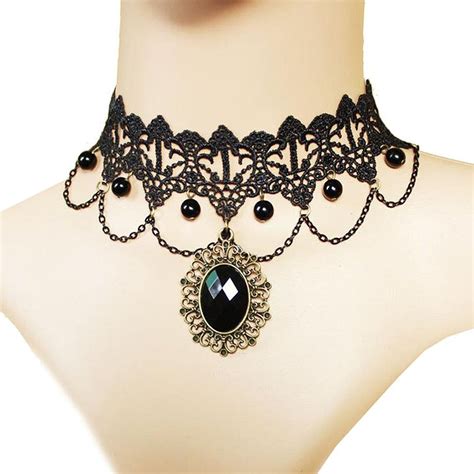 Hot Handmade Gothic Retro Vintage Women Lace Collar Choker Necklace In