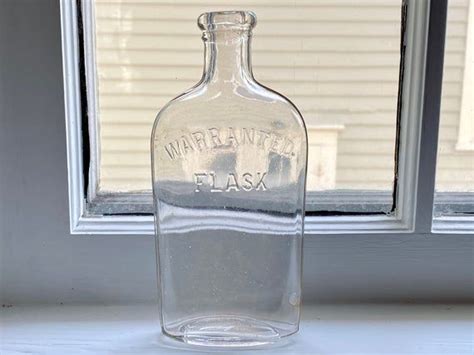 1880s Warranted Flask Embossed In Excellent Condition No Etsy In 2021