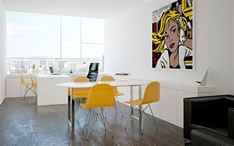 How much money has been spent on artwork… retro office interiors | Interior Design Ideas.