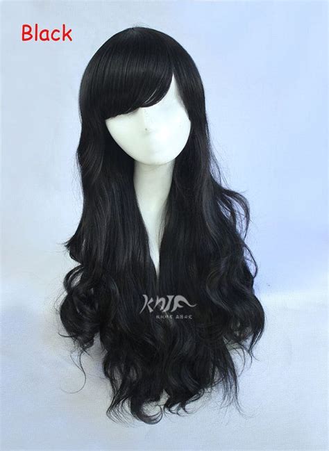 Anime Black Cosplay Wigs Colorful Long Hightemperature By Knifwigs