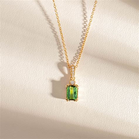 18ct Yellow Gold Tourmaline And Diamond Romanov Pendant Walker And Hall