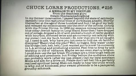 Chuck Lorre Productions 216 The Tamnenbaum Company Warner Bros