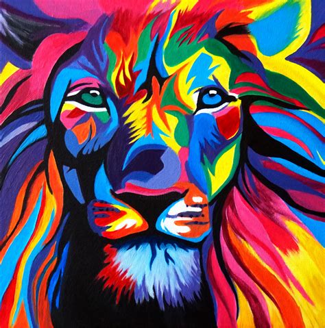 Lion Painting By Thecolorterrace Artmajeur