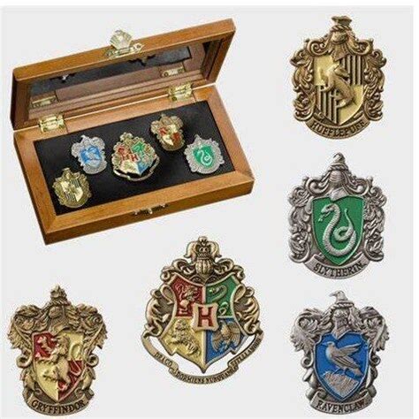 House Crest Pin Badge Set Quizzic Alley Magical Store Selling