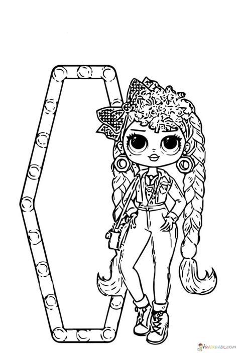 New coloring pages with lol omg candylicious, miss independent, alt grrrl and busy b.b. Coloring pages LOL OMG. Print new popular dolls for free