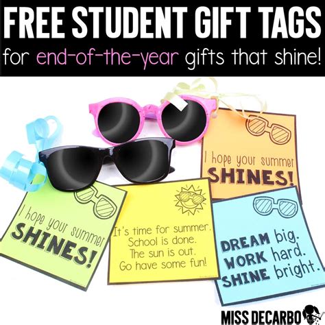 Either way, you will be taken care of. Free Gift Tags for the End of the Year - Miss DeCarbo