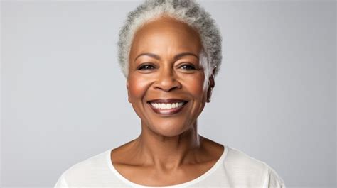 Premium Ai Image Beautiful African American Mid Aged Mature Woman