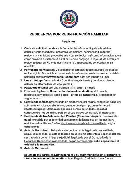 Carta De Solicitud De Visa Para Republica Dominicana