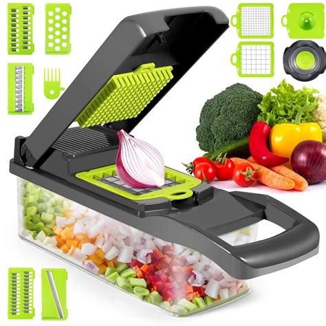 12 In 1 Multifunctional Vegetable Cutter Shredders Slicer With Basket Fruit Potato Chopper