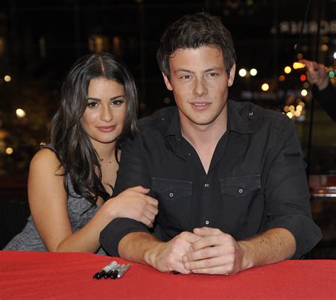 lea michele and cory monteith s relationship timeline started on glee