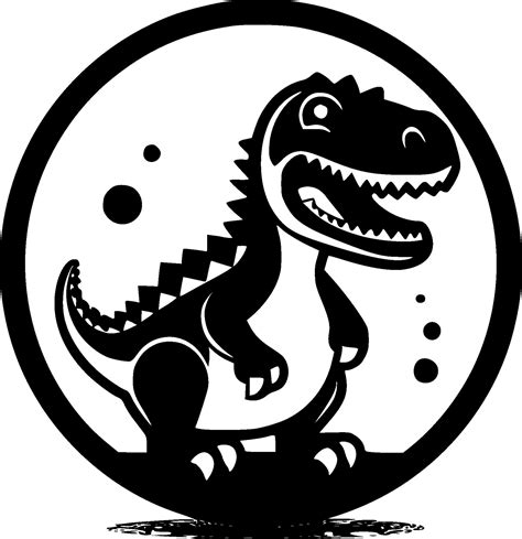 Dino Black And White Vector Illustration 27210680 Vector Art At Vecteezy