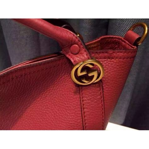Gucci Miss Gg Leather Top Handle Bag 323675 Red