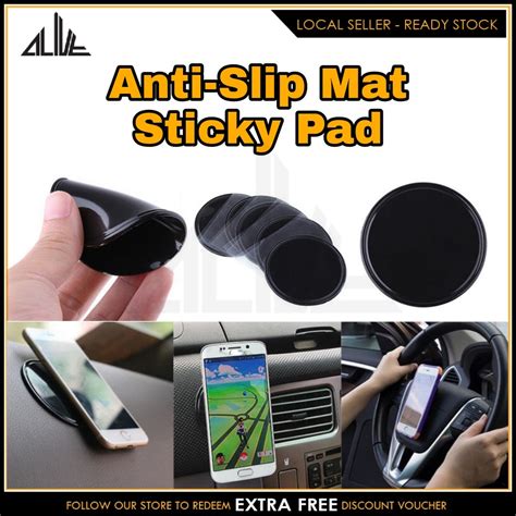Dashboard Car Anti Slip Mat Round Silica Silicone Gel Magic Sticky Pad