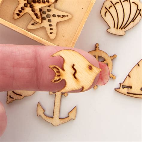 Unfinished Wood Laser Cut Sea Life Cutouts - Wood Cutouts ...