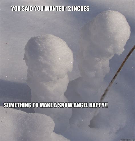 You Said You Wanted 12 Inches Something To Make A Snow Angel Happy