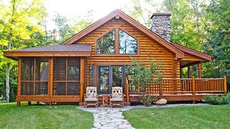 Awesome 40 Stunning Log Cabin Homes Plans One Story Design Ideas