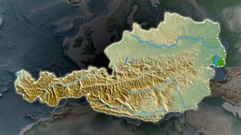 Austria Physical Map Of Relief