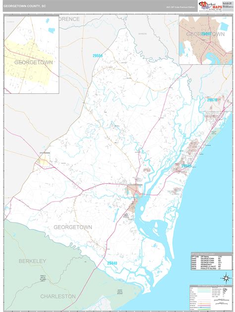 Georgetown County Sc Wall Map Premium Style By Marketmaps