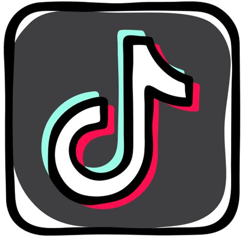 Tiktok icon illustrations & vectors. Communication, lip-sync, media, movie, social media ...