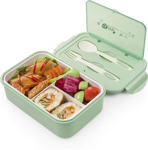 Bento Box For Adults And Kids Lunch Container With Knife Spoon And Fork