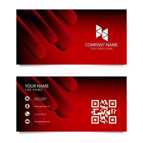 Red Business Card 6485369 Vector Art At Vecteezy