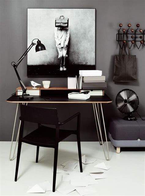 The scandi style is iconic for its simple yet stunning designs fusing form and functionality. 33 Chic Masculine Home Office Furniture Ideas - DigsDigs