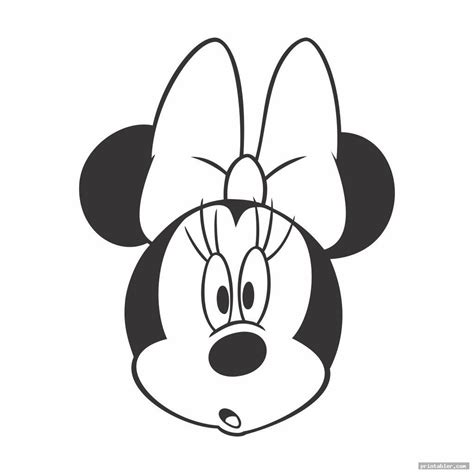 Minnie Mouse Face Template Printable