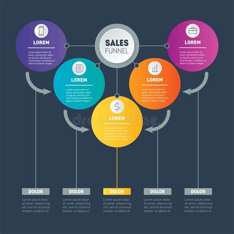 Business Presentation Concept With 5 Options Vector Infographic Of