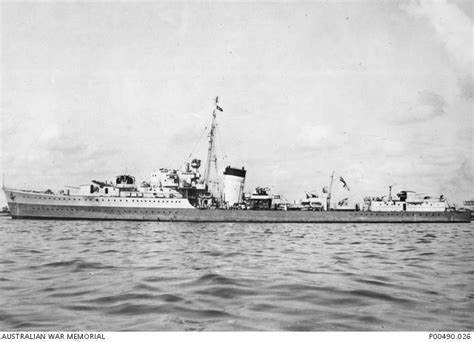 Port Broadside View Of The N Class Destroyer Hmas Napier One Of The
