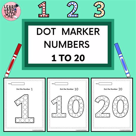 Numbers 1 20 Dot Marker Worksheets Made By Teachers