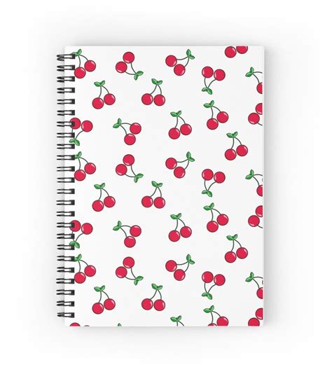 Cherries Spiral Notebook By Braeprint Cute Spiral Notebooks Girly