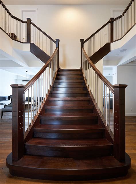 Contemporary Flared Staircase Specialized Stair Rail