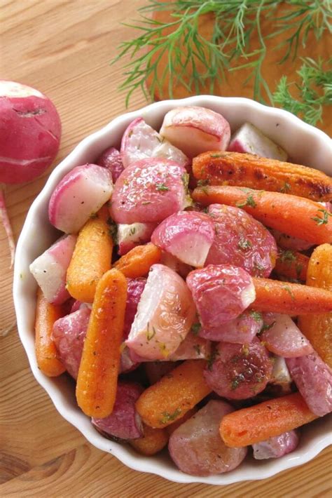 Roasted Radishes And Carrots Oven Or Air Fryer The Dinner Mom