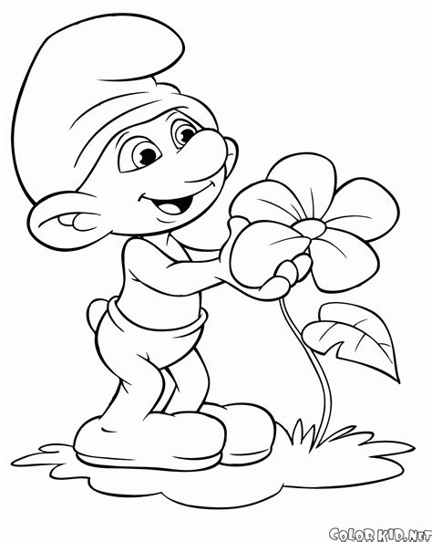 Coloring Page Clumsy Smurf