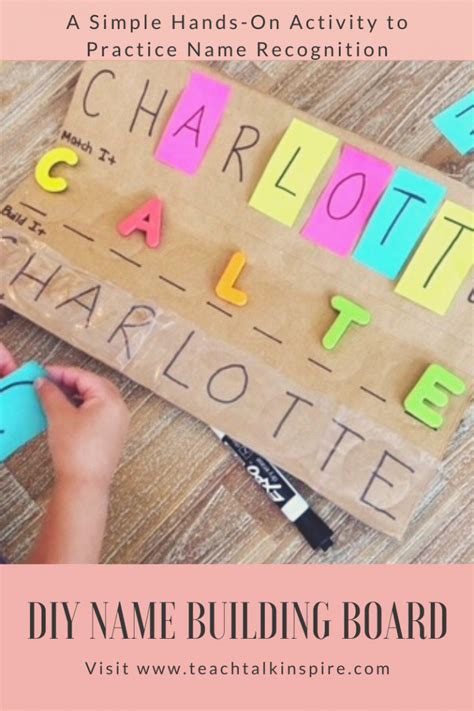 Easy Diy Name Recognition Activity For Preschoolers Teach Talk Inspire