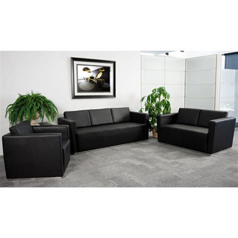 3pc Modern Leather Office Reception Sofa Set Ff 0456 12 S1 H2o Furniture