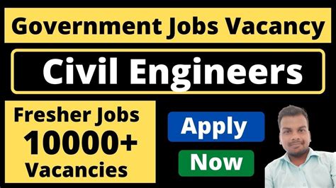 Latest Govt Jobs Vacancy For Civil Engineer 2021 Jobs Fresher