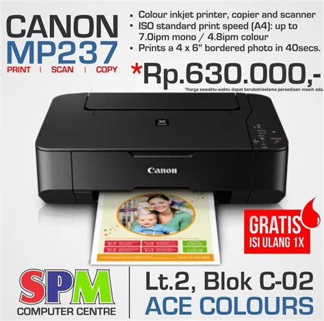 This is something good for you to have this kind of printer with good quality as well. Printer Canon MP237 | Notebook pc, Canon, Free download