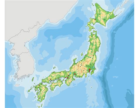 Below is an svg map of the country of japan. Japan physical map 2 (blank) - Map Quiz Game
