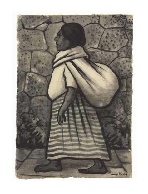 Diego Rivera Mexican 1886 1957 Woman With Bundle Christies