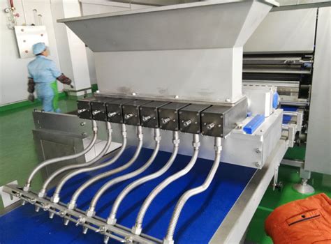 Configured Various Fillers Sausage Roll Machine With 2 Freezing Tunnels