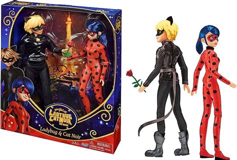 Miraculous Ladybug Y Cat Noir Paquete Con Figuras Articuladas Y