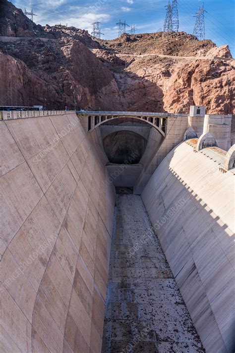 Overflow Spillway On The Arizona Side Of Hoover Dam Usa Stock Image