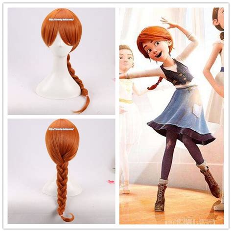 Movie Ballerina Felicie Milliner Orange Long Braid Wig Cosplay Wig Role