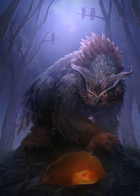 Artstation Owlbear Matt Forsyth Fantasy Creatures Art Creature