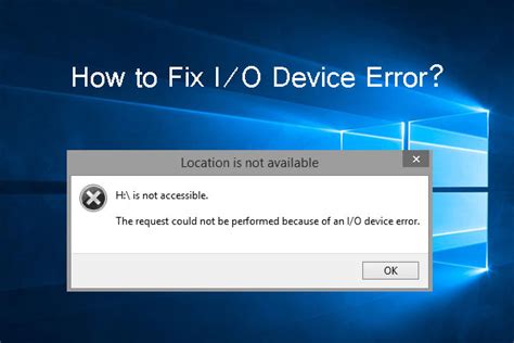 Fix The Request Could Not Be Performed Because Of An Io Device Error