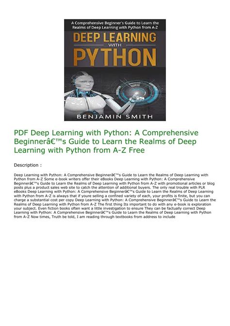 Pdf Deep Learning With Python A Comprehensive Beginnerâ€ S Guide To