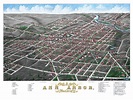 Colorized and Restored Map of Ann Arbor, Michigan from 1880 - KNOWOL